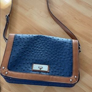 Rustic Style Navy Crossbody